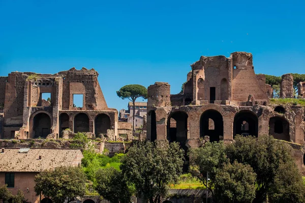 Tempel van Apollo Palatinus op de Palatijn van het oude Rome en het Circus Maximus — Stockfoto