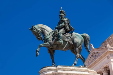 Vittorio Emanuele Ii Anıtı'nın heykellerinin detayları, Altare della Patria olarak da adlandırılan bir anıt, Birleşik İtalya'nın ilk kralı Victor Emmanuel Ii'nin onuruna inşa edilmiş bir anıttır.