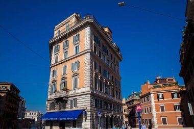 Roma şehir merkezindeki antik binaların güzel mimarisi