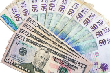 2019 yılında Amerikan doları ve Kolombiya pezosu arasındaki döviz kuru. 3000'den fazla peso her dolar