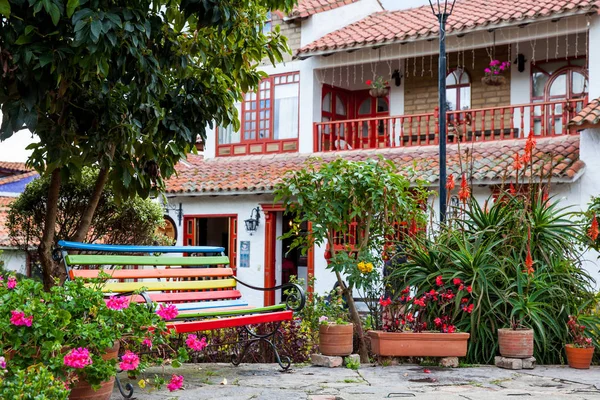 Vista del hermoso lugar turístico llamado Pueblito Boyacense ubicado en Duitama — Foto de Stock