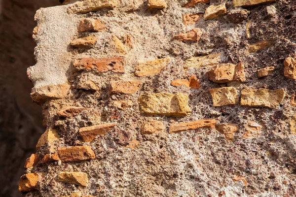 Détail des murs du célèbre Colisée de Rome — Photo