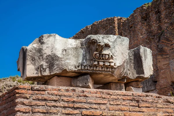 Roma'daki Palatine Tepesi'ndeki Domus Flavia olarak da bilinen Flavian Sarayı'ndaki kalıntıların ayrıntıları