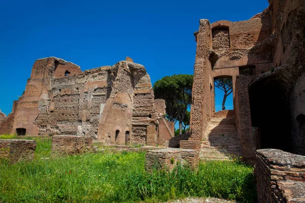 Ruínas do Palácio de Septímio Severo ou Domus Severiana no Monte Palatino — Fotografia de Stock