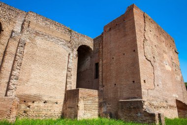Roma'daki Palatine Tepesi'ndeki Domus Augustana antik kalıntıları