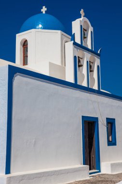 Profitis Ilias kilisesi Santorini Adası Fira ve Oia arasında yürüyüş yolu No 9 yanında bulunan