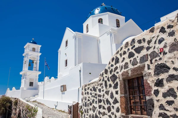 Typowe aleje pięknych miast Santorini Island — Zdjęcie stockowe