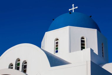 St. Gerasimos church in Fira city at Santorini Island clipart