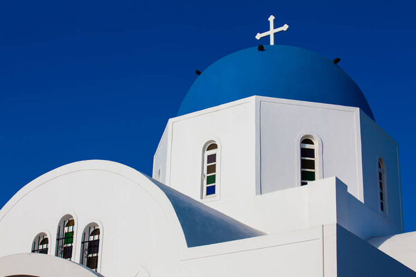 St. Gerasimos church in Fira city at Santorini Island