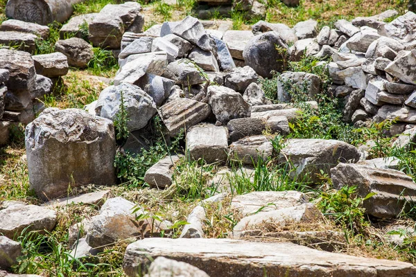 Detail of the ancient ruins at the Roman Agora located to the north of the Acropolis in Athens — Stock Photo, Image