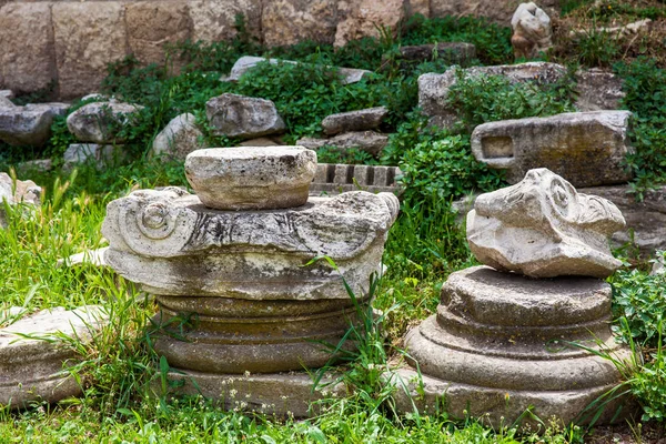 Detail Ancient Ruins Roman Agora Located North Acropolis Athens — Stock Photo, Image
