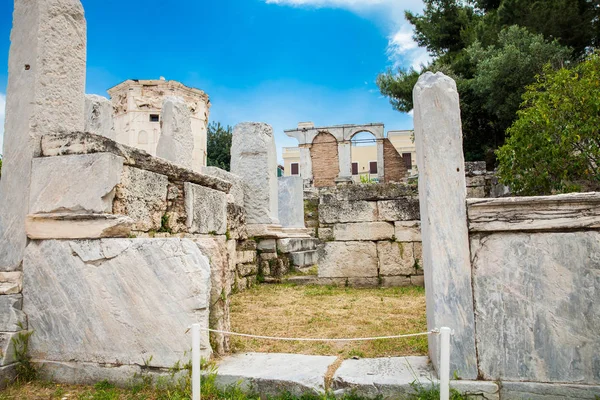 アテネのアクロポリスの北に位置ローマアゴラの古代遺跡 — ストック写真