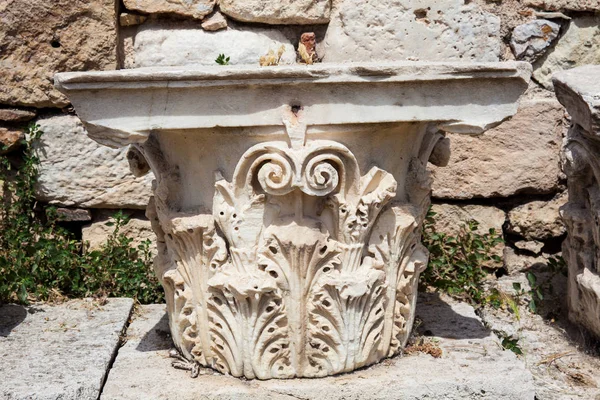 Detail of the ancient ruins at the Roman Agora located to the north of the Acropolis in Athens — Stock Photo, Image