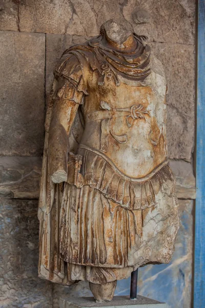 Atene Grecia Aprile 2018 Statua Personificazione Della Iliade Presso Stoa — Foto Stock