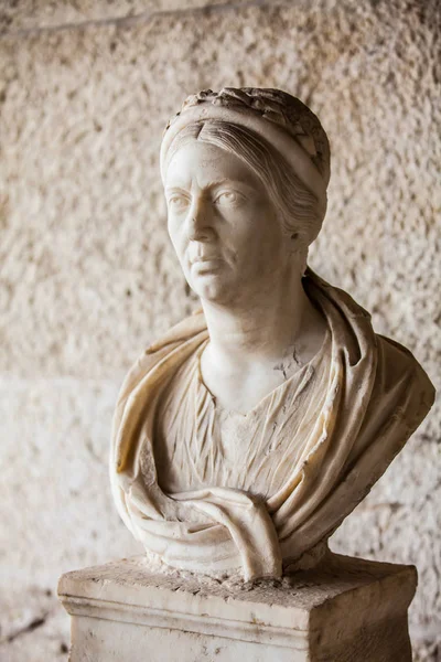 Atenas Grecia Abril 2018 Busto Retrato Una Matrona Romana Stoa — Foto de Stock