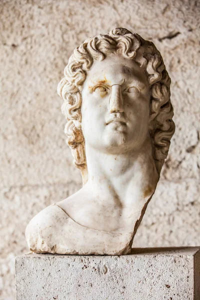 Athens Greece April 2018 Bust Sun God Helios Stoa Attalos — Stock Photo, Image