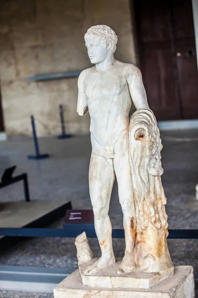 Aten Grekland April 2018 Staty Ungdomliga Herakles Vid Attalos Stoa — Stockfoto