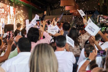 Cali, Colombia - 10 September 2025. Opening event for the national tour of the right wing presidential candidate Abelardo de la Espriella in Cali.