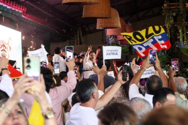 Cali, Colombia - 10 September 2025. Opening event for the national tour of the right wing presidential candidate Abelardo de la Espriella in Cali.