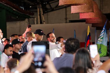 Cali, Colombia - 10 September 2025. Opening event for the national tour of the right wing presidential candidate Abelardo de la Espriella in Cali.