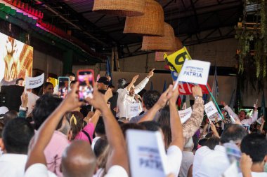Cali, Colombia - 10 September 2025. Opening event for the national tour of the right wing presidential candidate Abelardo de la Espriella in Cali.