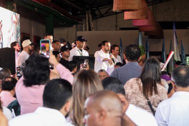 Cali, Colombia - 10 September 2025. Opening event for the national tour of the right wing presidential candidate Abelardo de la Espriella in Cali.