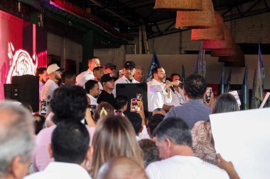 Cali, Colombia - 10 September 2025. Opening event for the national tour of the right wing presidential candidate Abelardo de la Espriella in Cali.