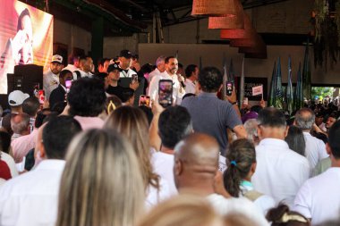 Cali, Colombia - 10 September 2025. Opening event for the national tour of the right wing presidential candidate Abelardo de la Espriella in Cali.
