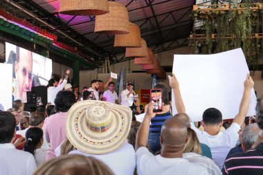 Cali, Colombia - 10 September 2025. General Zapateiro at the opening event for the national tour of the right wing presidential candidate Abelardo de la Espriella in Cali.
