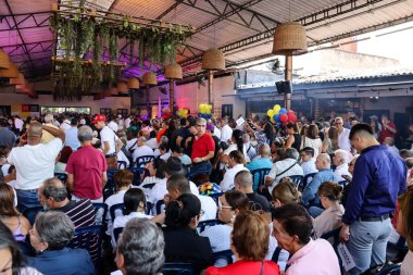 Cali, Colombia - 10 September 2025. Supporters assisting to the opening event for the national tour of the right wing presidential candidate Abelardo de la Espriella in Cali.