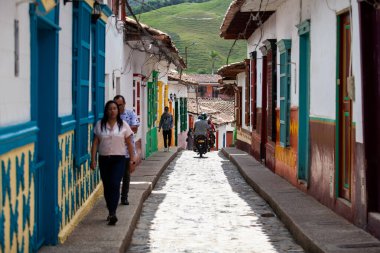 Concepcion, Kolombiya - 20 Ocak 2024. Güzel bir sömürge kasabası olan Concepcion Kolombiya 'nın Antioquia bölgesinde yer almaktadır..