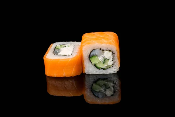 Japanische Rolle Mit Lachs Japanisches Essen — Stockfoto