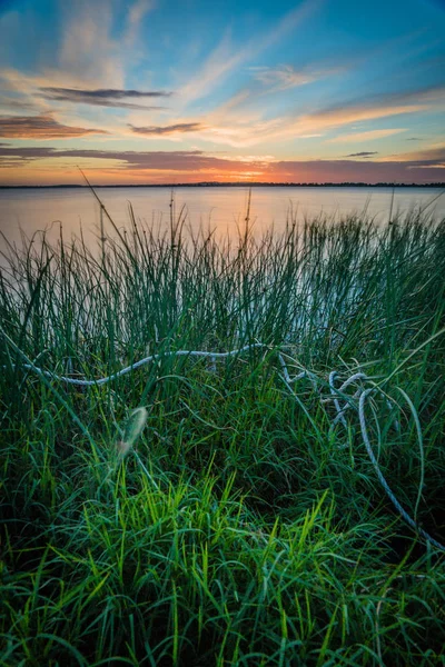 Colac Jezero Létě Při Západu Slunce Austrálii — Stock fotografie