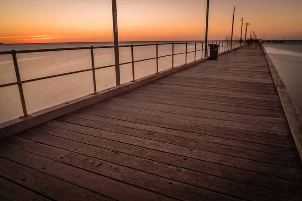 Molo Frankston Létě Těsně Západu Slunce — Stock fotografie