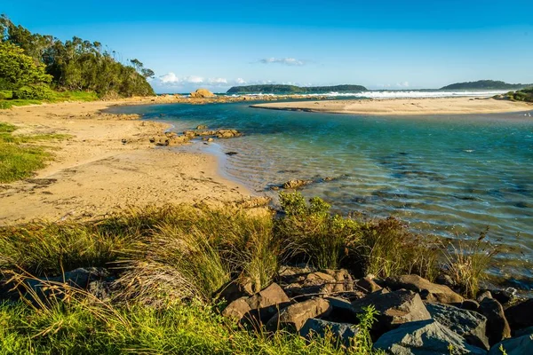 Praia Baía Batemans Oceano Nova Gales Sul Pôr Sol — Fotografia de Stock