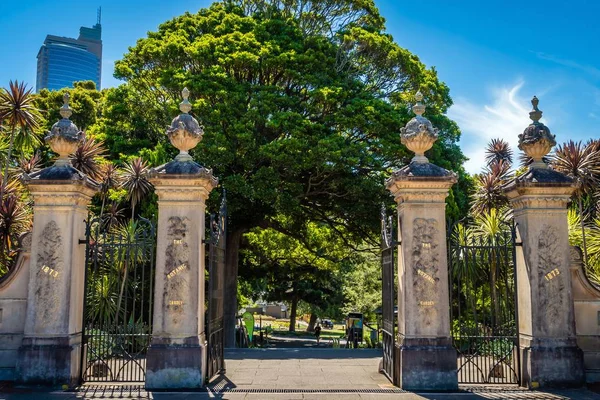 Porte Ingresso Del Giardino Botanico Sydney Australia — Foto Stock
