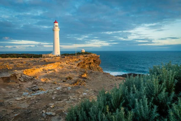 Státní Park Cape Nelson Západ Slunce Výhled Majáku Austrálii — Stock fotografie