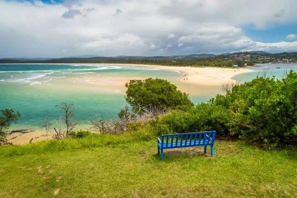 Bench Voor Merimbula Bay New South Wales — Stockfoto