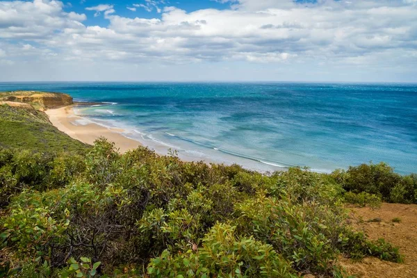 Fantastisk Utsikt Över Det Turkosa Havet Och Stranden Torquay Australien — Stockfoto