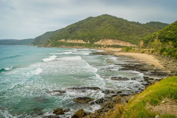 Pohled Great Ocean Road Když Zastavíte Útesu — Stock fotografie