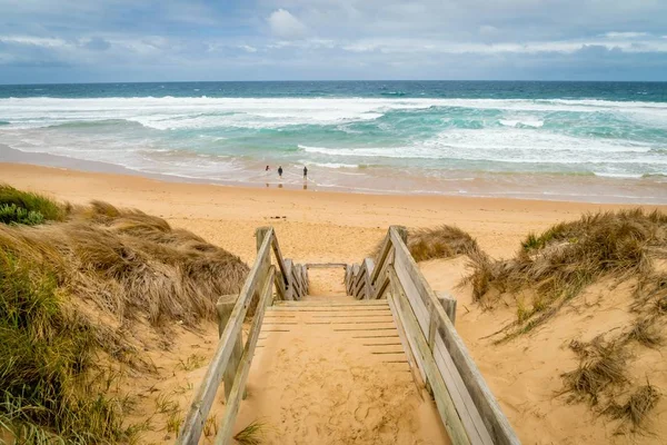 Lépcsőn Megy Strandra Woolamai Phillip Island Ausztrália — Stock Fotó