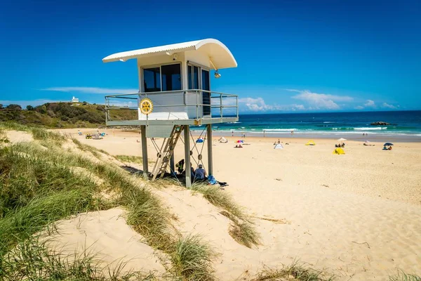Plavčík Dům Pláži Lighthouse Beach Austrálii — Stock fotografie