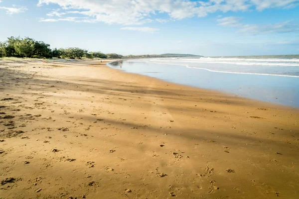 Agnes Water Hlavní Pláž Queenslandu Austrálie Při Západu Slunce — Stock fotografie