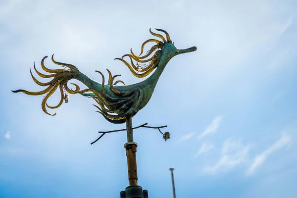 Ördek Weathervane Melbourne Mavi Gökyüzü Victoria Avustralya Telifsiz Stok Fotoğraflar