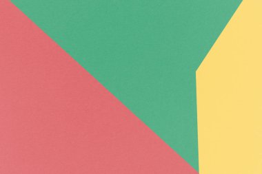 Noel soyut geometrik arka plan ile ateş tuğlası, turuncu-sarı, koyu bahar yeşil renkleri, suluboya kağıdı doku