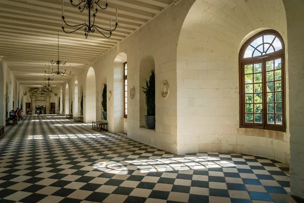 Loire Údolí Hrad Galerie Chenonceau Francii — Stock fotografie