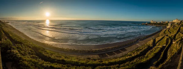 Biarritz ve cote des Bask Landes bölgesinde Panoraması
