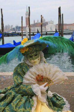 İtalya, Veneto, Venedik şehir, karnaval maskesi.