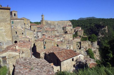 İtalya, Toskana, Sorano Köyü, Grosseto Şehir İlçe.