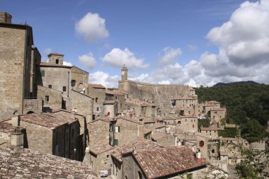 İtalya, Toskana, Sorano Köyü, Grosseto bölgesi.